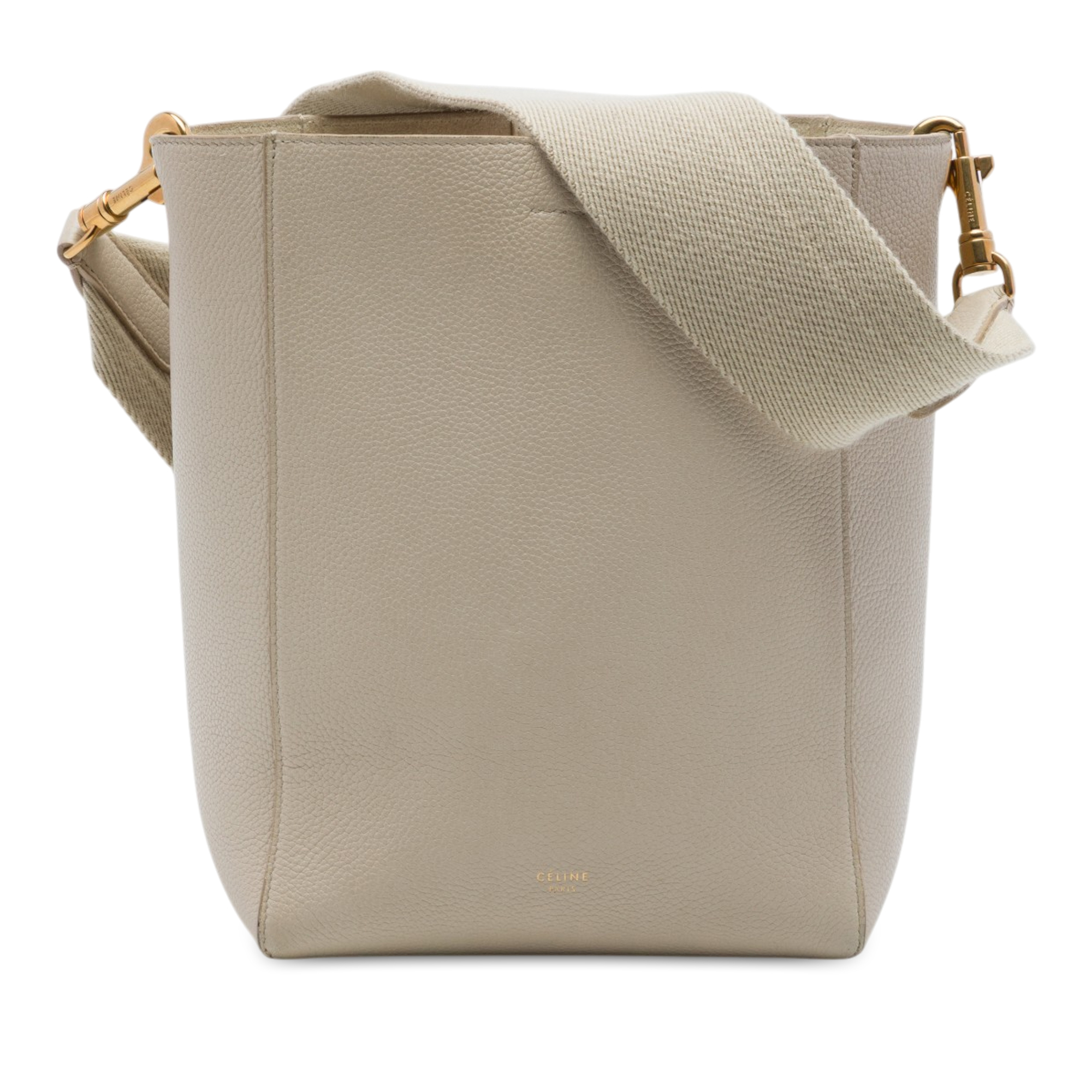 Pre-Loved Celine Small Soft Grained Calfskin Seau Sangle Bucket Bag